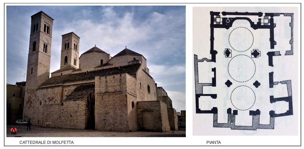Cattedrale di Molfetta: pianta e fotografia 