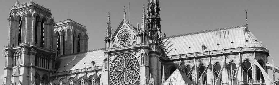 Particolare fotografia coronamento della cattedrale di Notre Dame a Parigi